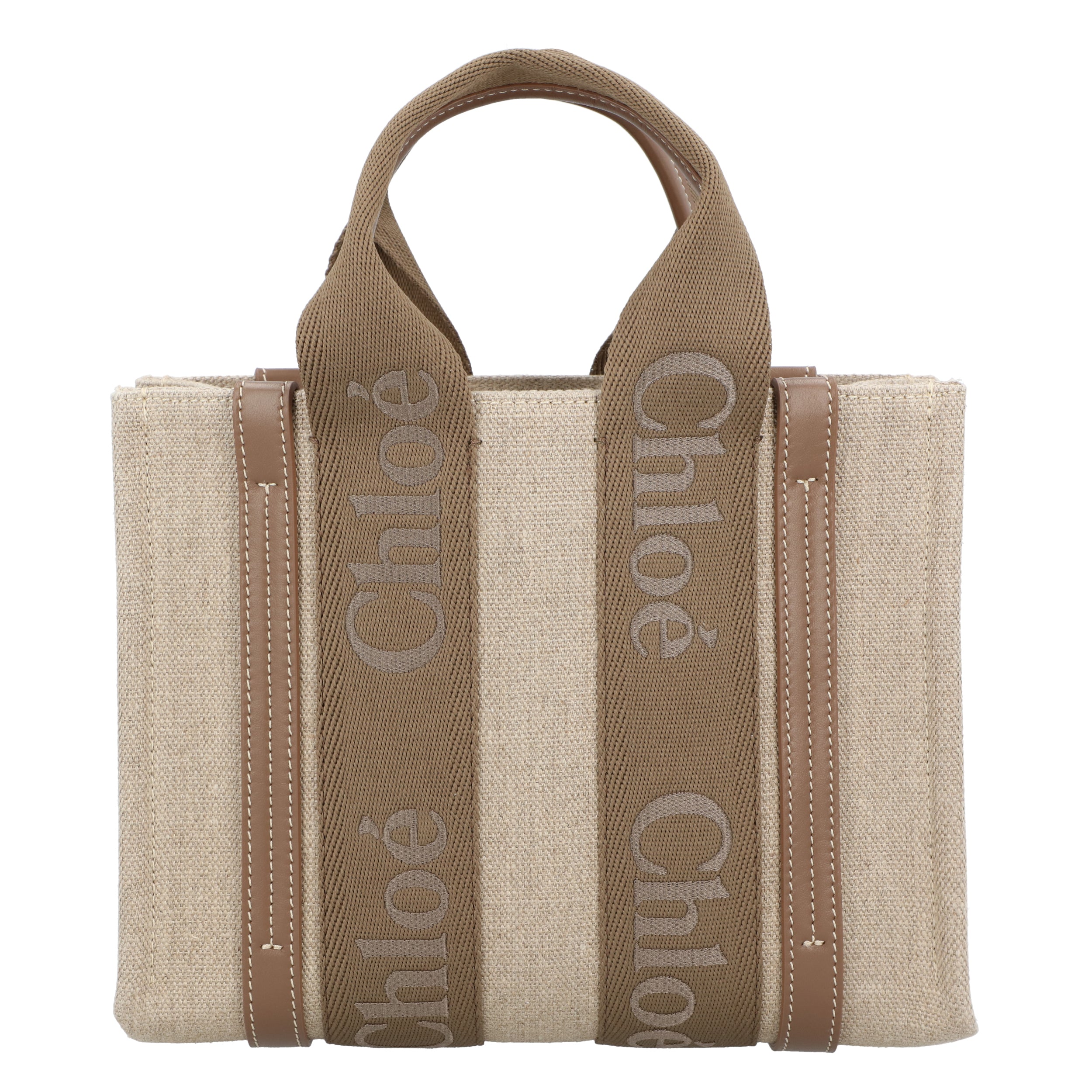 Small Woody Tote Bag In Linen