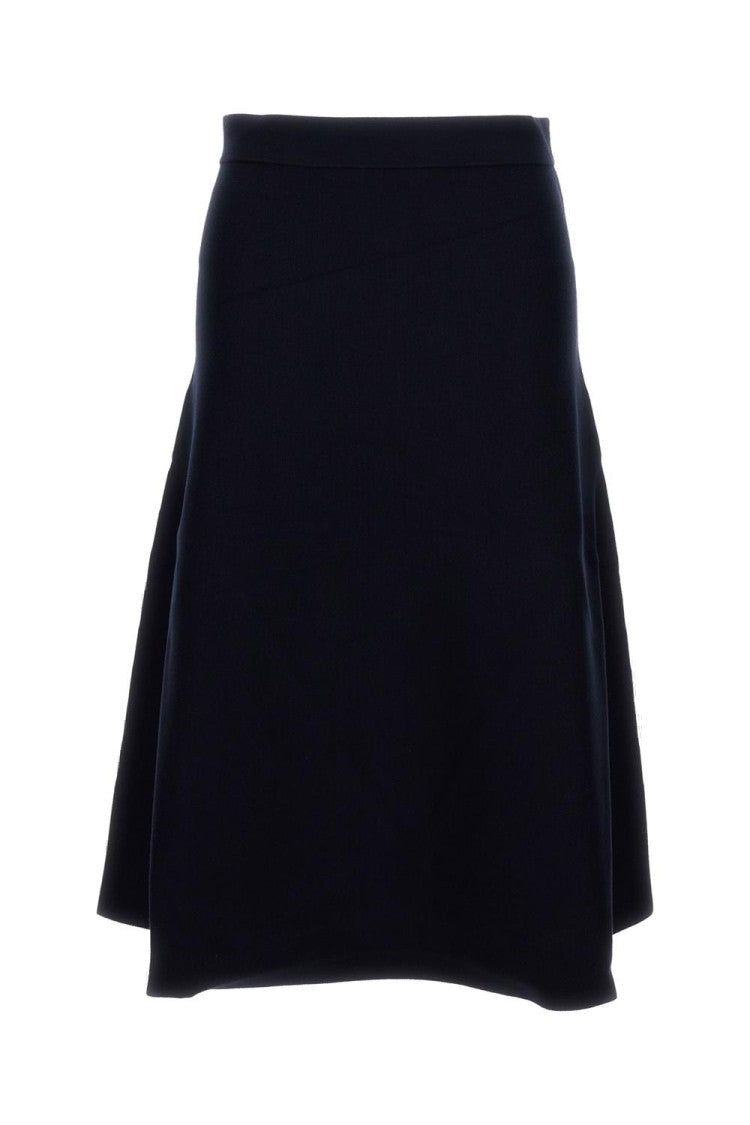 High-Waisted Flared Skirt With Smooth Finish