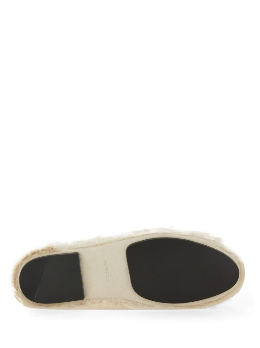 Pointed-Toe Low Calfskin Slipper With Textured Finish