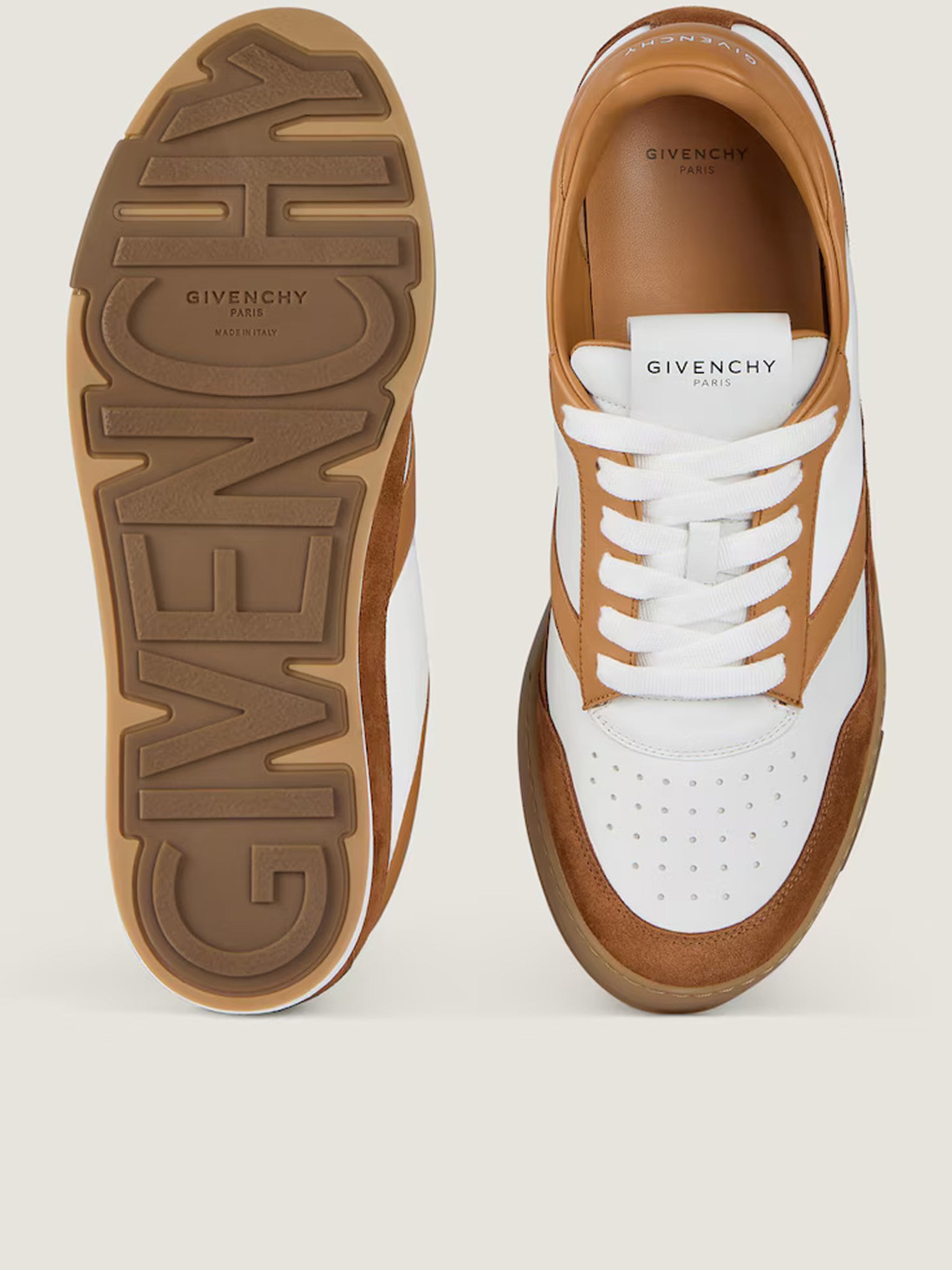 Yard Court White Calf Leather Suede Sneakers