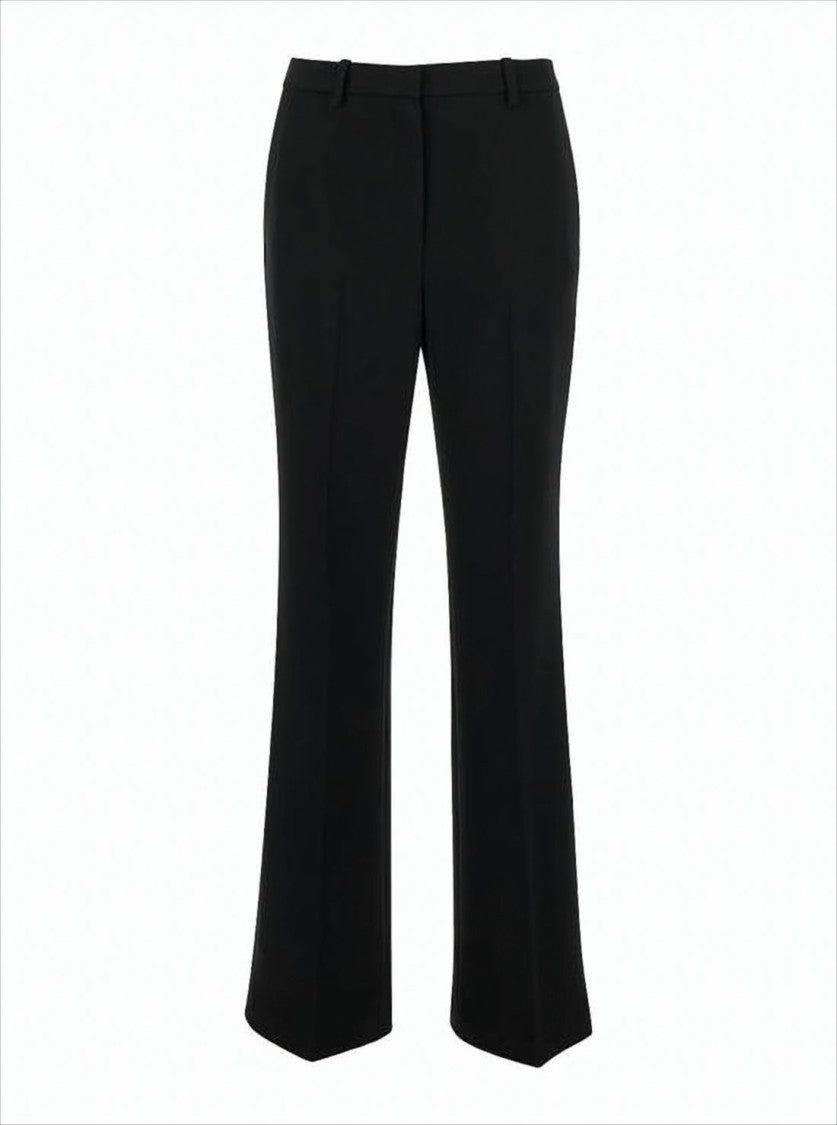 Straight-Leg Tailored Pants with Subtle Flare