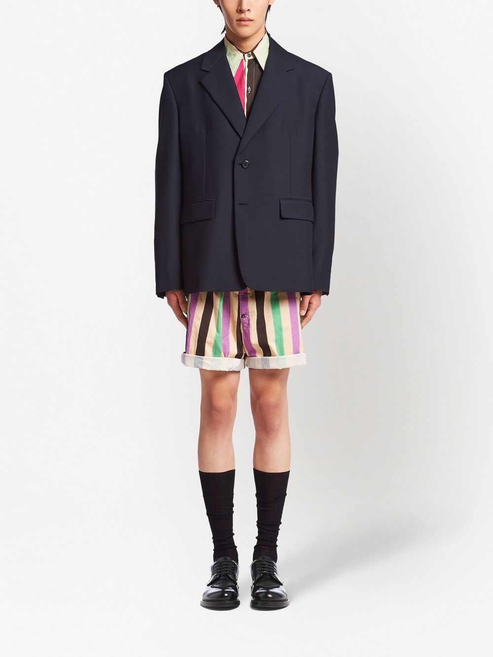 Black Oversized Mohair/Wool Blazer