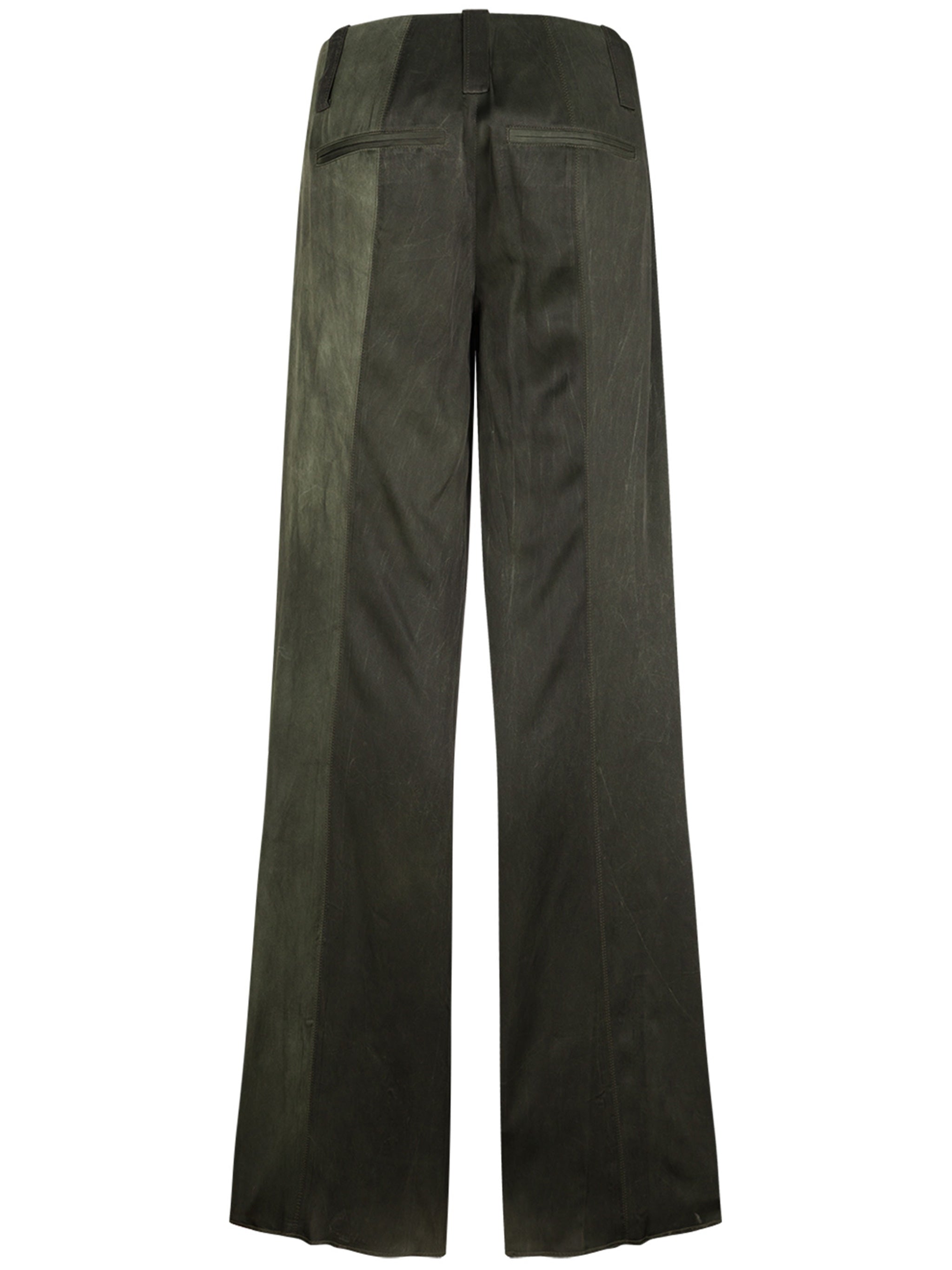 Olive Maiorca Two-Tone Wide-Leg Pants