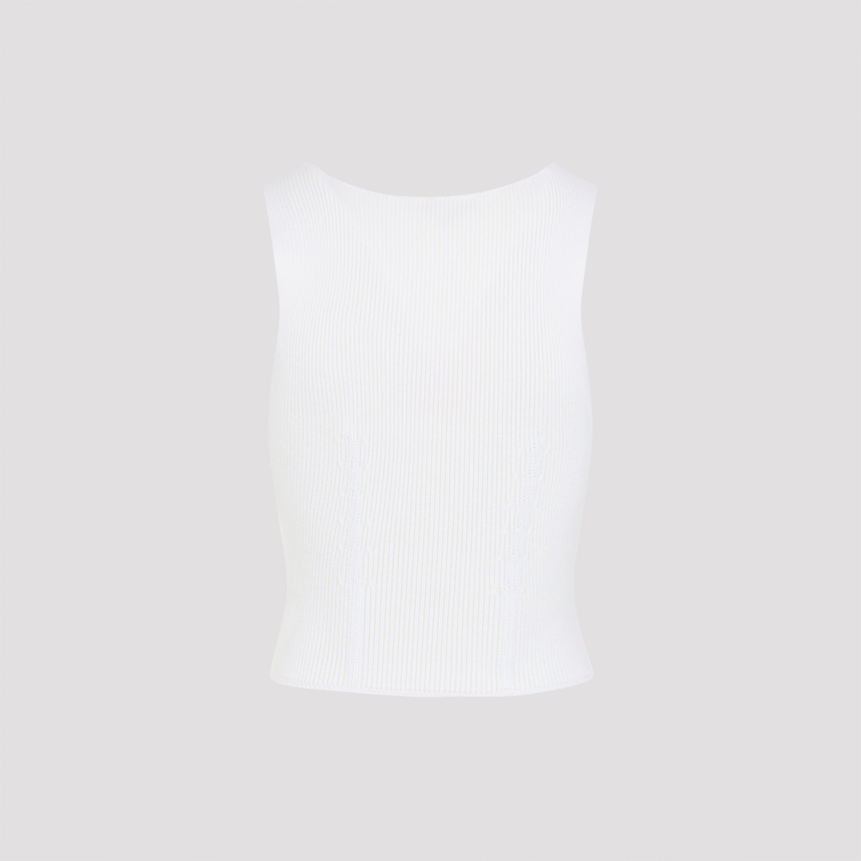 Ribbed Knit Sleeveless Top Crafted