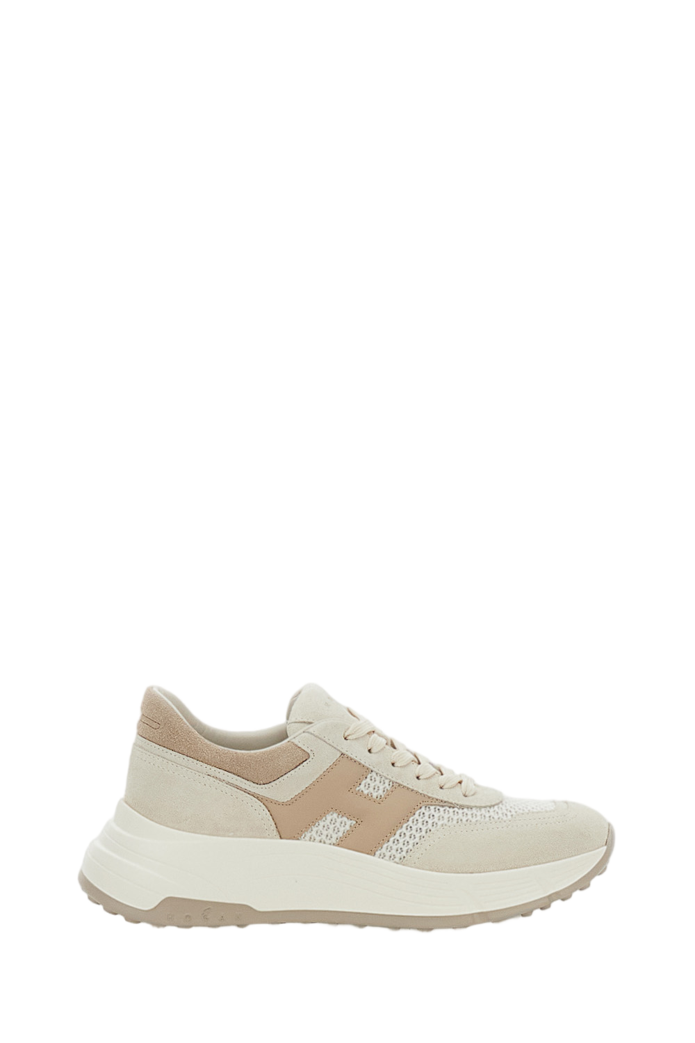Beige Low-Top Sneakers with Minimalist Design