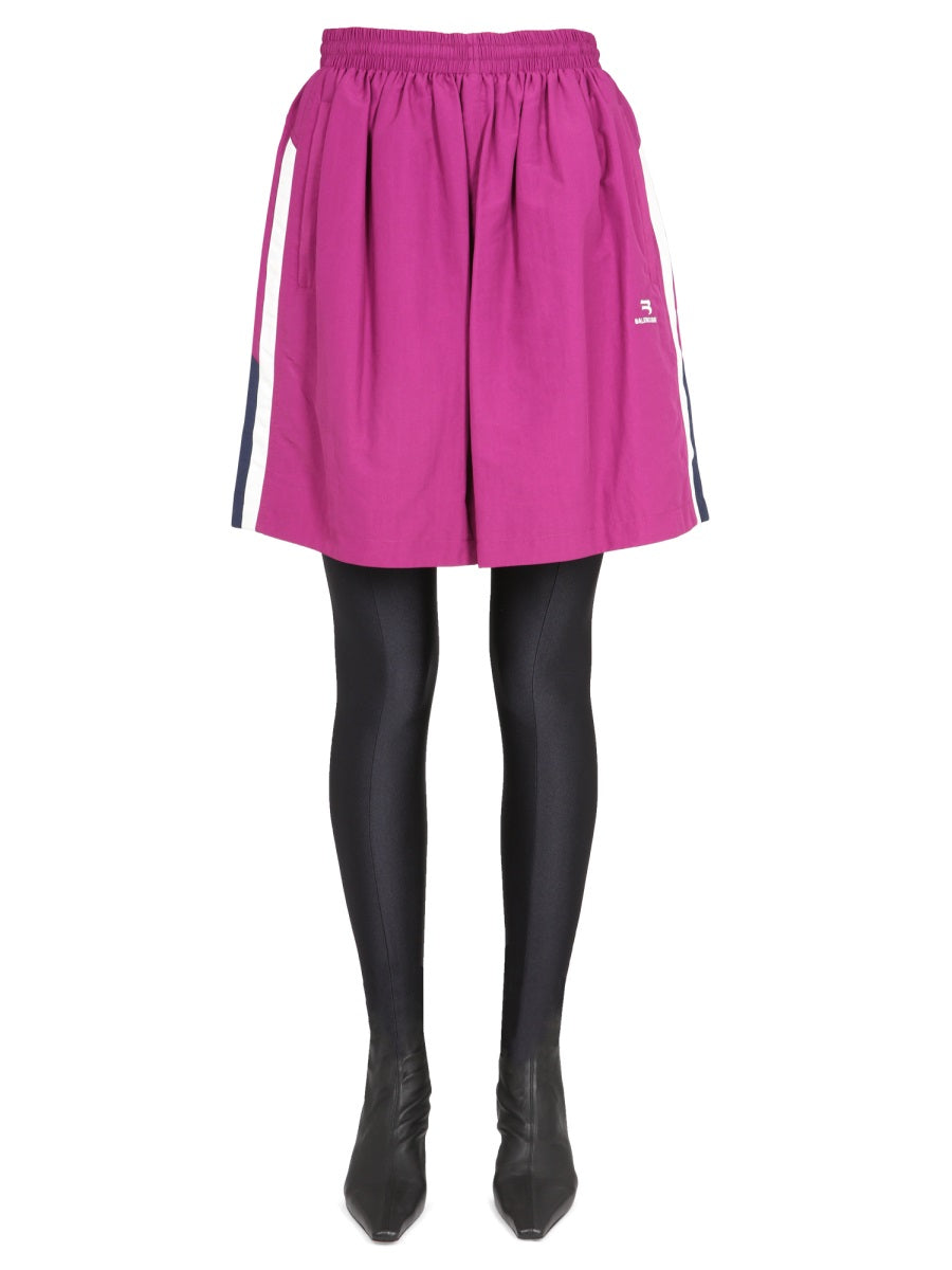 Sporty Skirt with Elastic Waistband and Dual Pockets