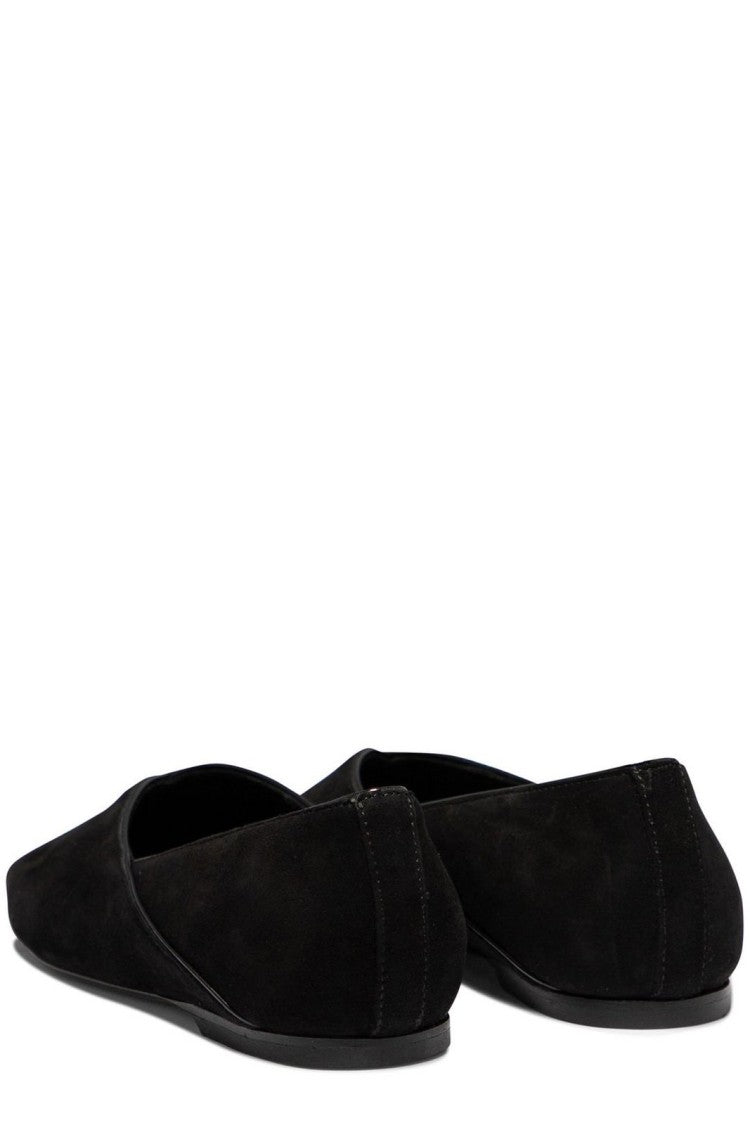 Suede Flat Shoes with Pointed Toe Design by Totême