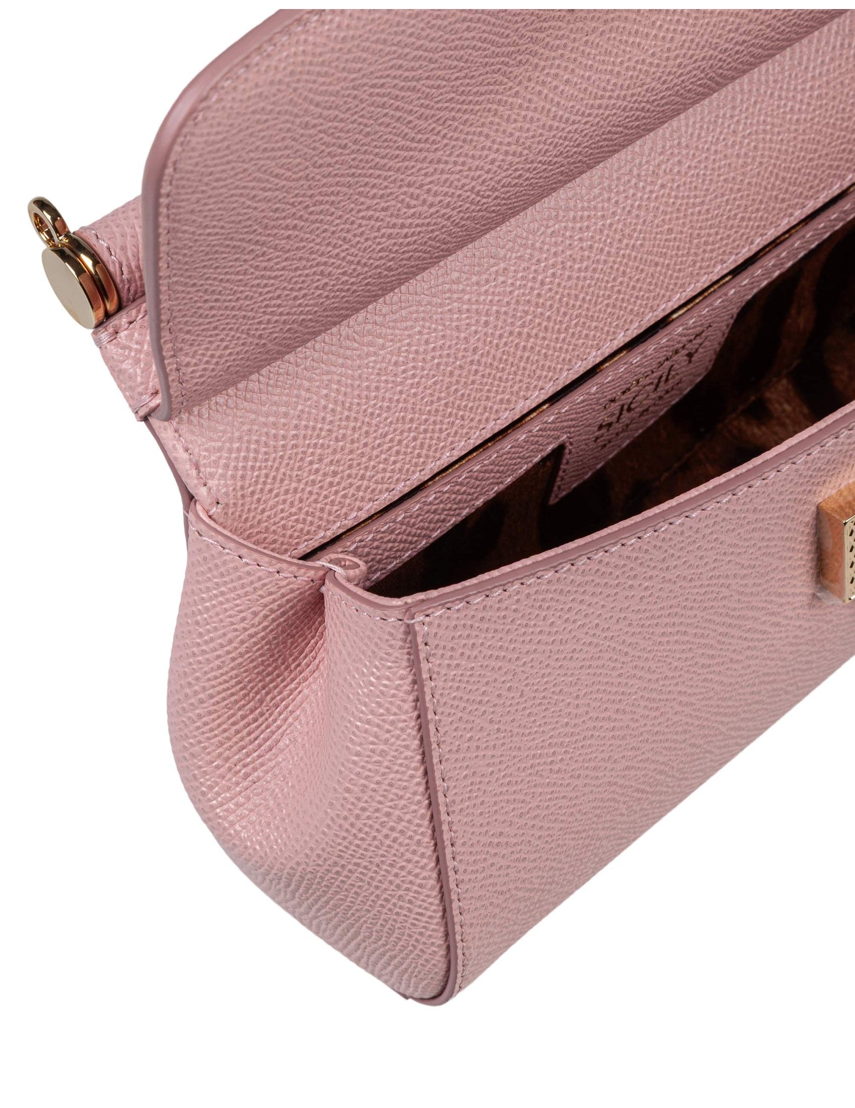 Mini Sicily Dauphine Leather Bag Nude Pink