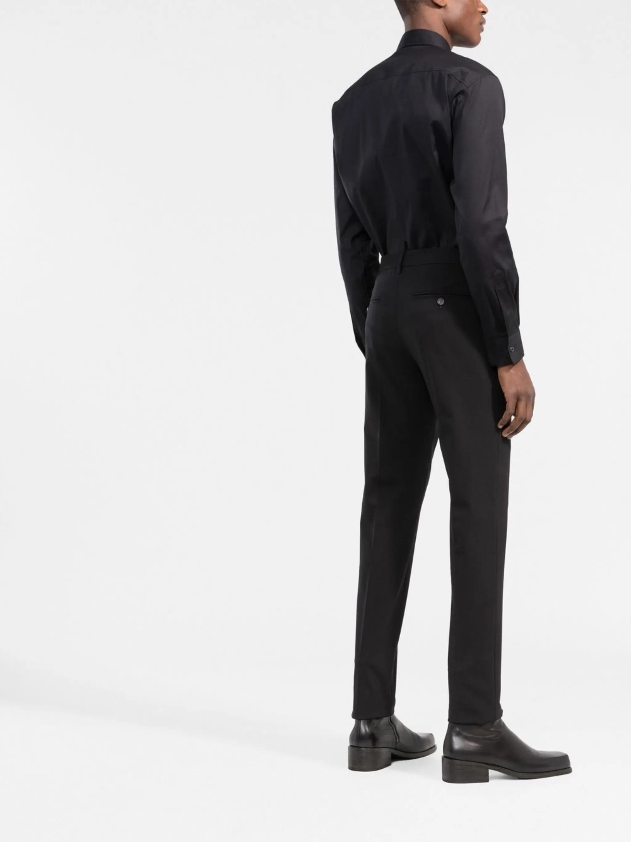 Relax Dan Black Slim Cotton Shirt