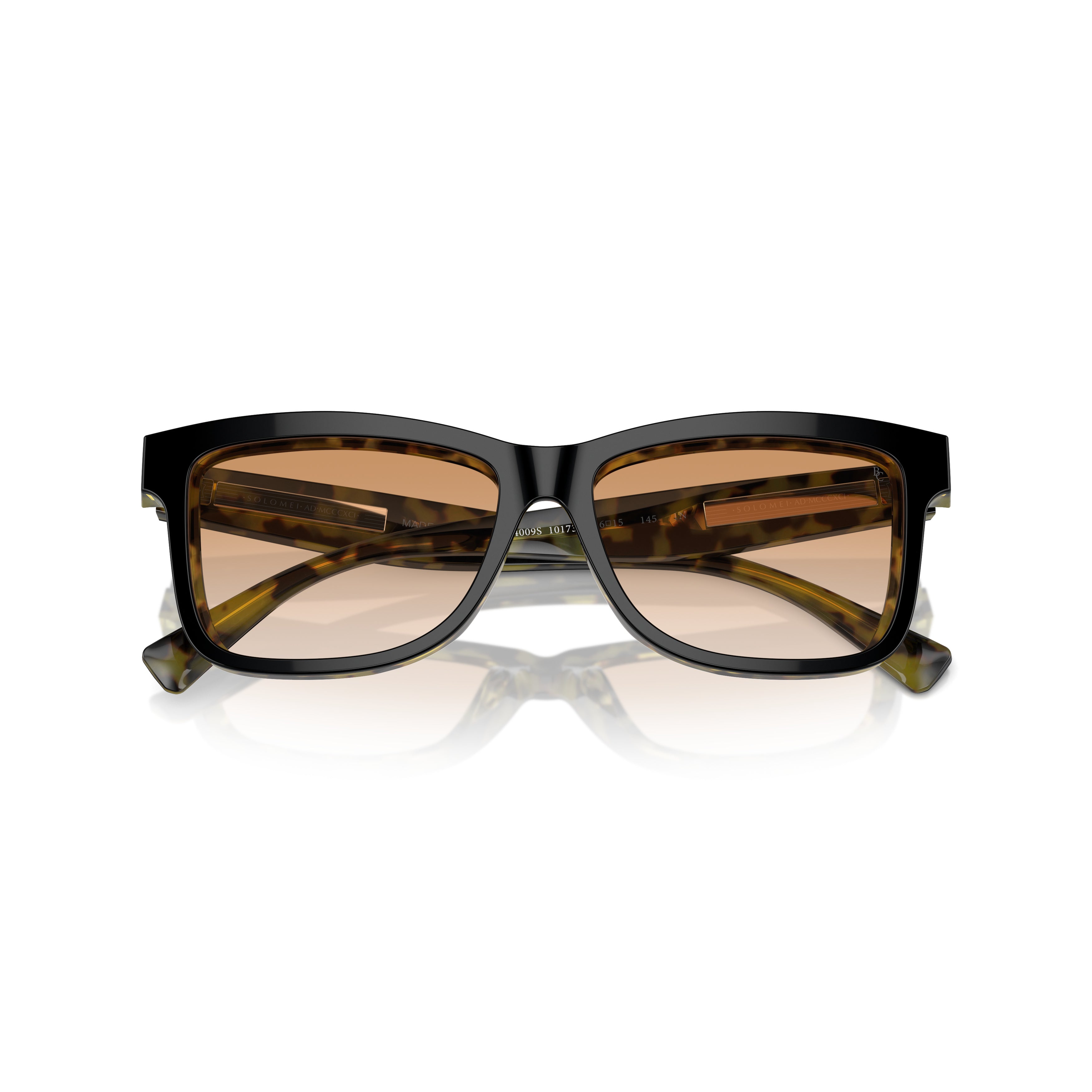 0bc4009s Bold Rectangular Acetate Sunglasses with Tortoiseshell Arms