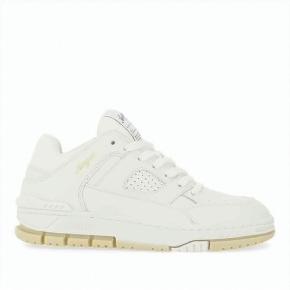 White Leather Sneakers with Padded Collar