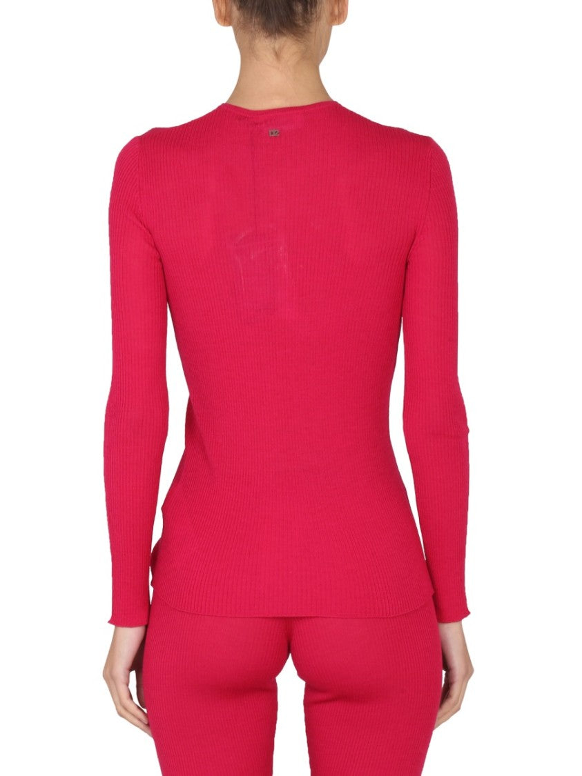 Ribbed V-Neck Slim Fit Shirt