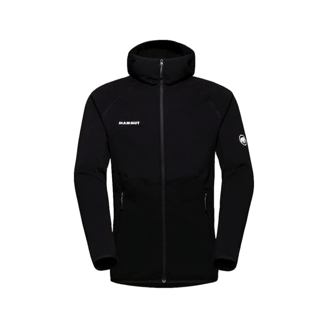 Fitted Black Padded Jacket with High Collar