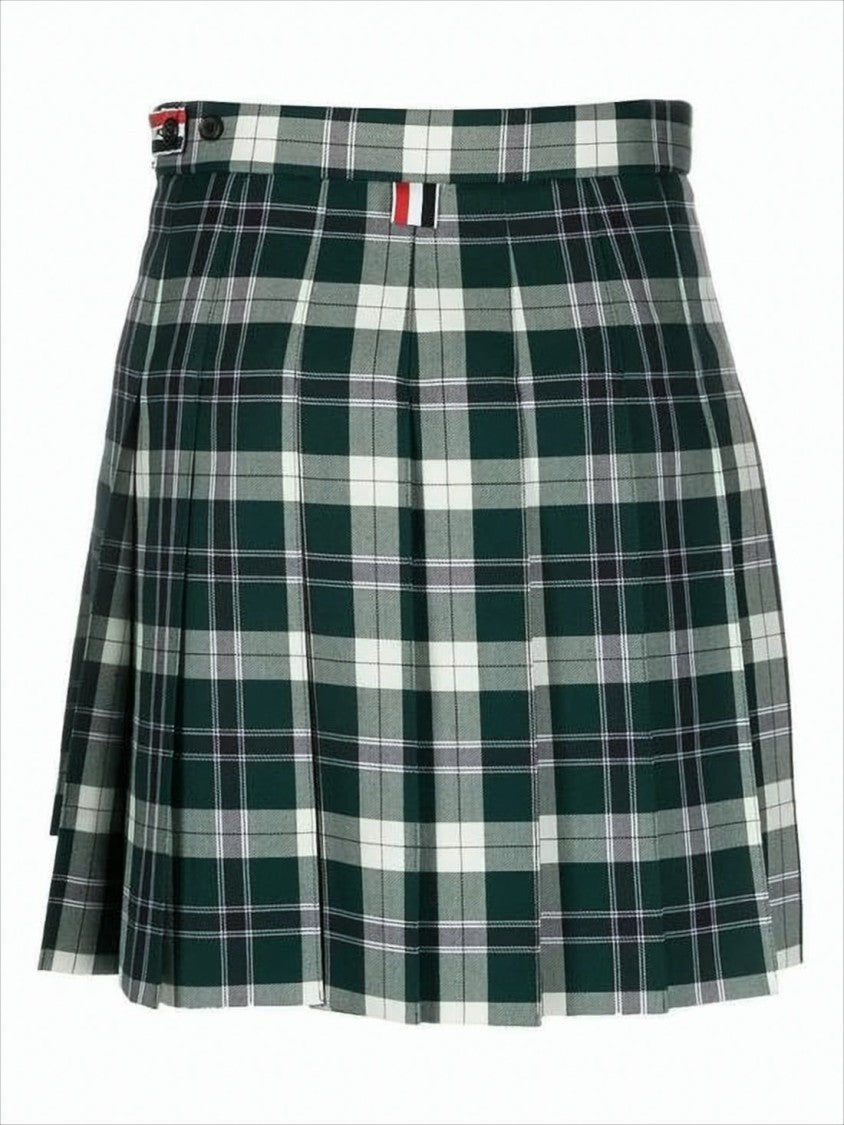 Pleated Mini Skirt with Classic Tartan Pattern