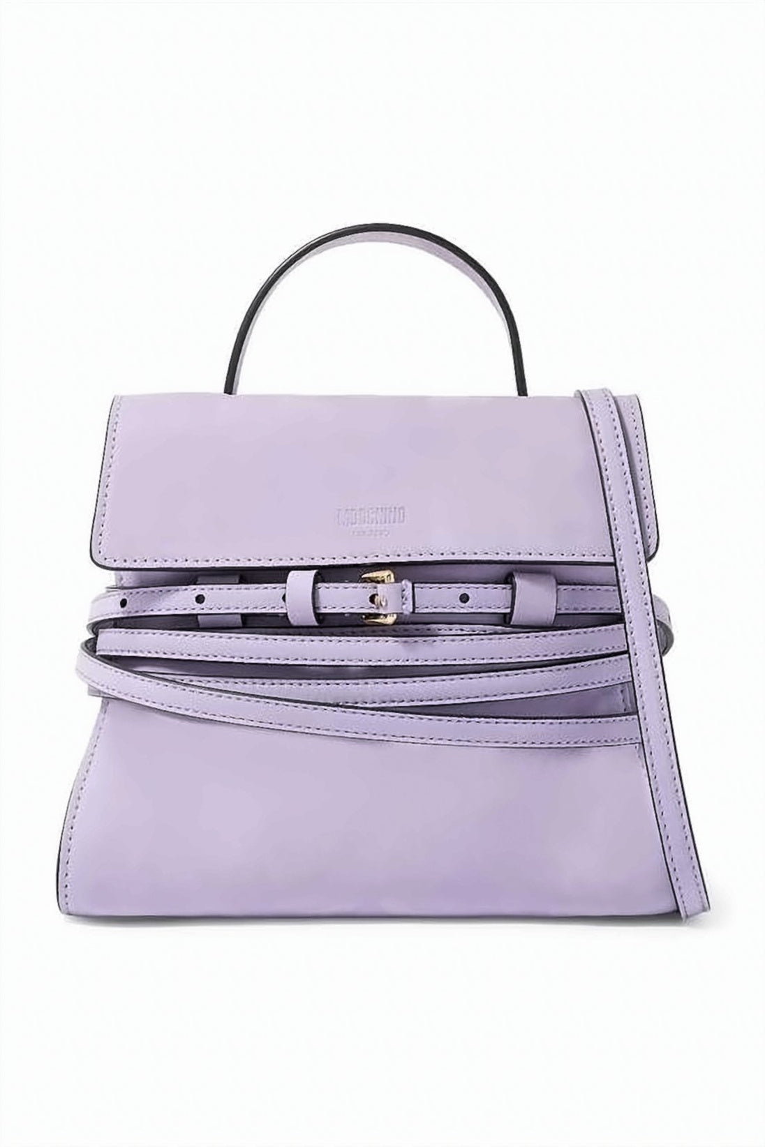 Lavender Calf Leather Tote Bag with Gold-tone Accents