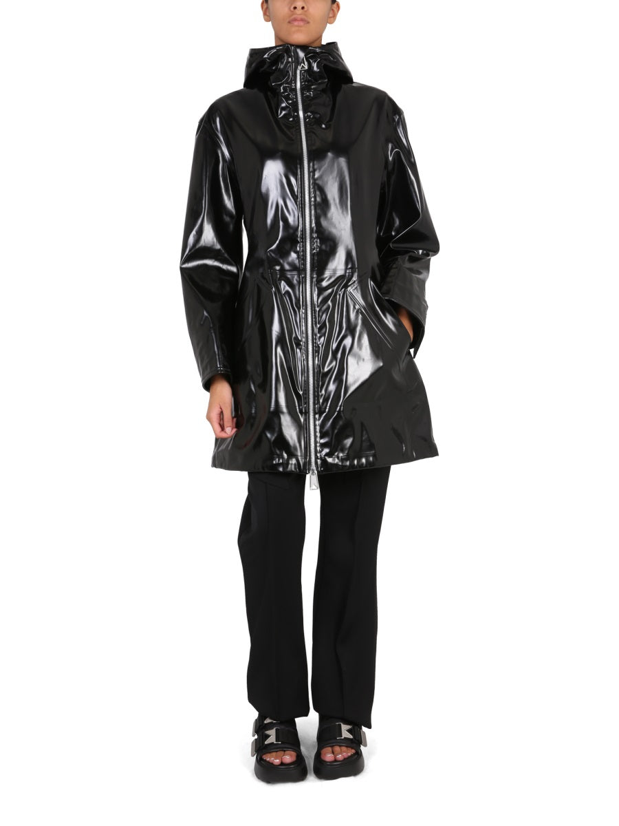 High Collar Parka with Attached Hood
