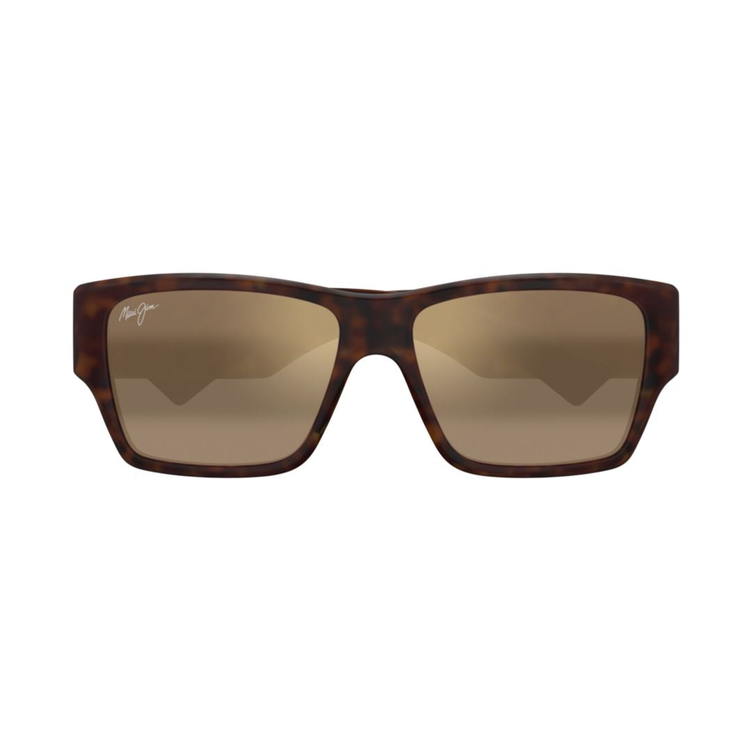 Kaolu Bold Rectangular Tortoiseshell Sunglasses with Warm Tinted Lenses