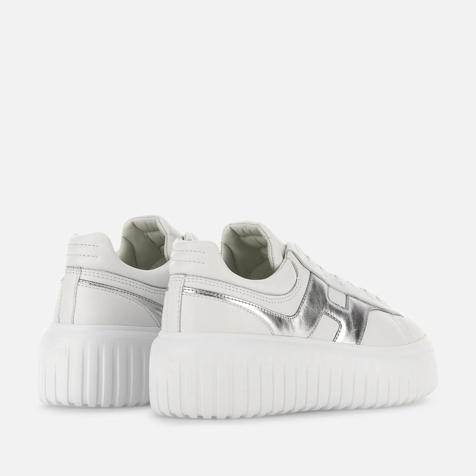 H-Stripes Lace-Up Sneakers in Sheepskin and Calfskin