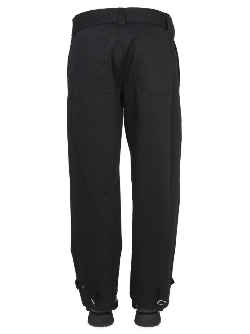 Relaxed Fit Black Cargo Pants