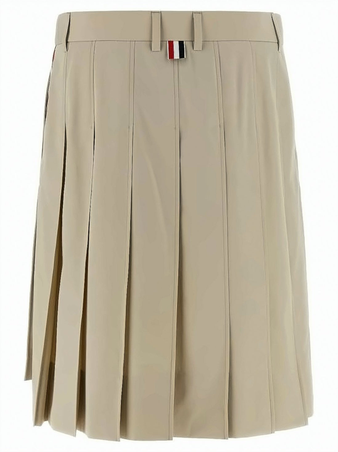 Structured Pleated Cotton Skirt
