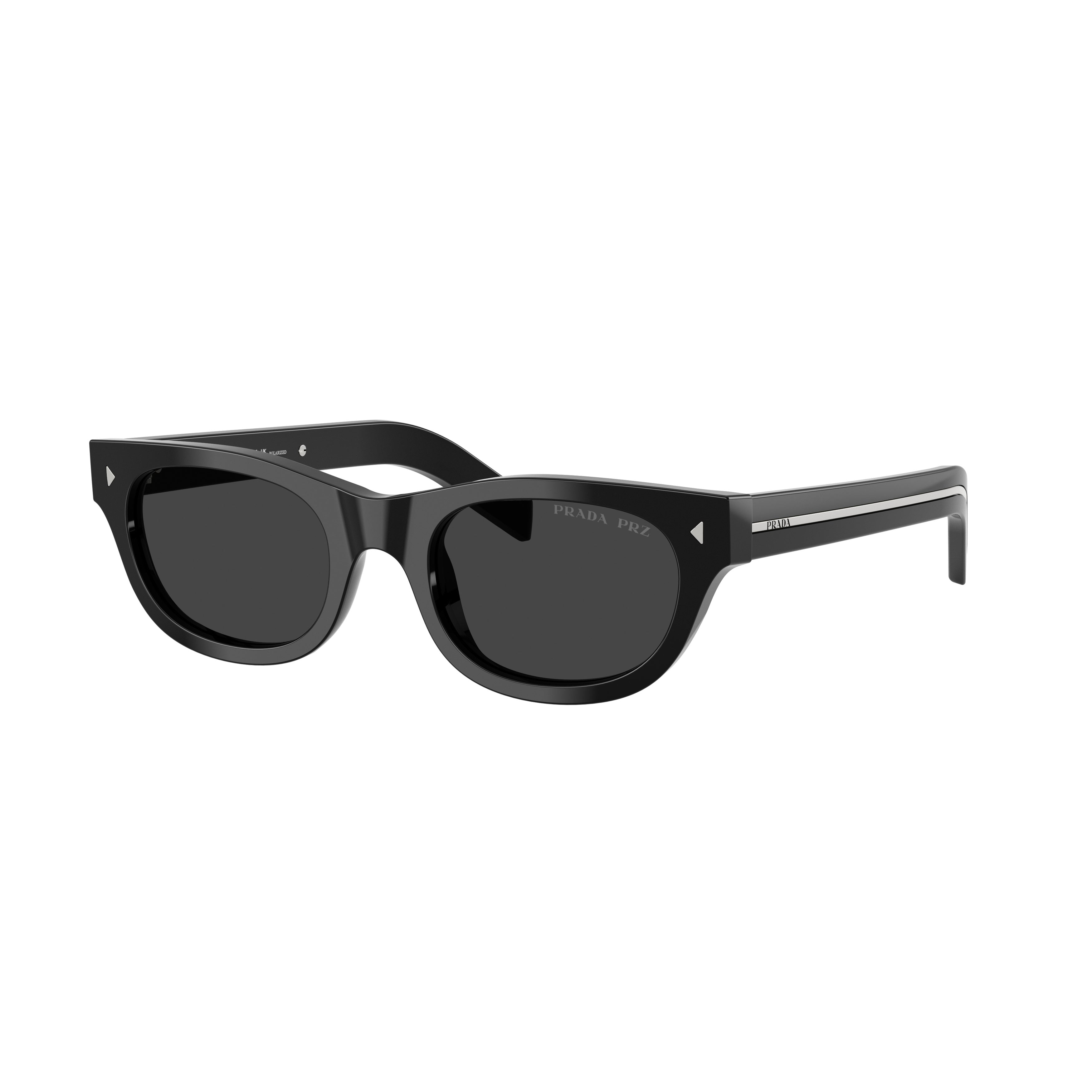 0pr C09s Rectangular Black Acetate Sunglasses