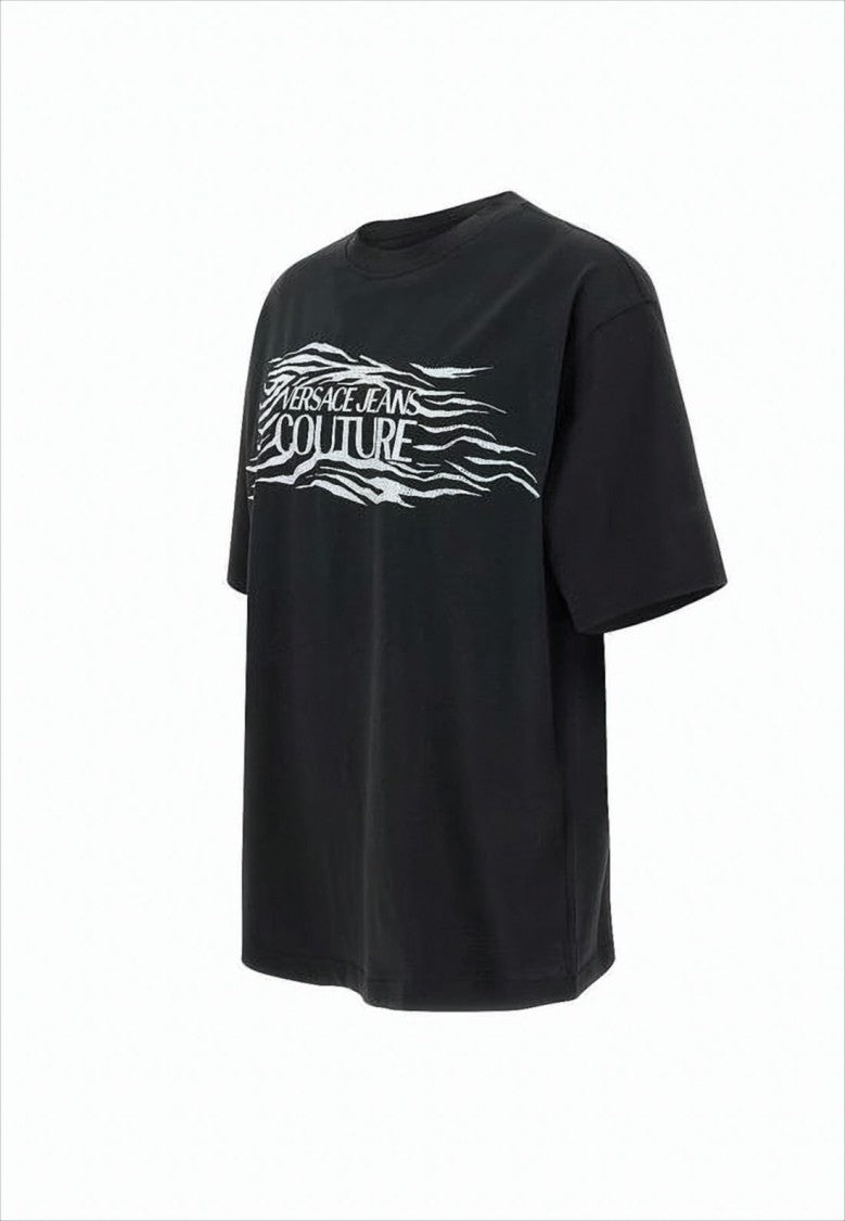 Relaxed-Fit Black Graphic Print T-Shirt