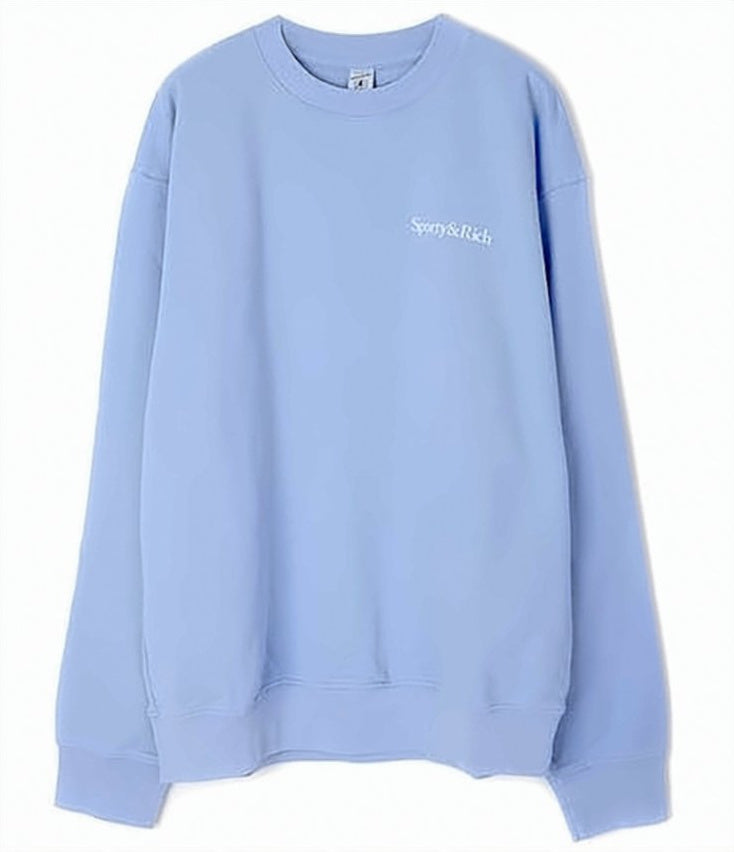 Relaxed Fit Crewneck Sweatshirt with Ribbed Details