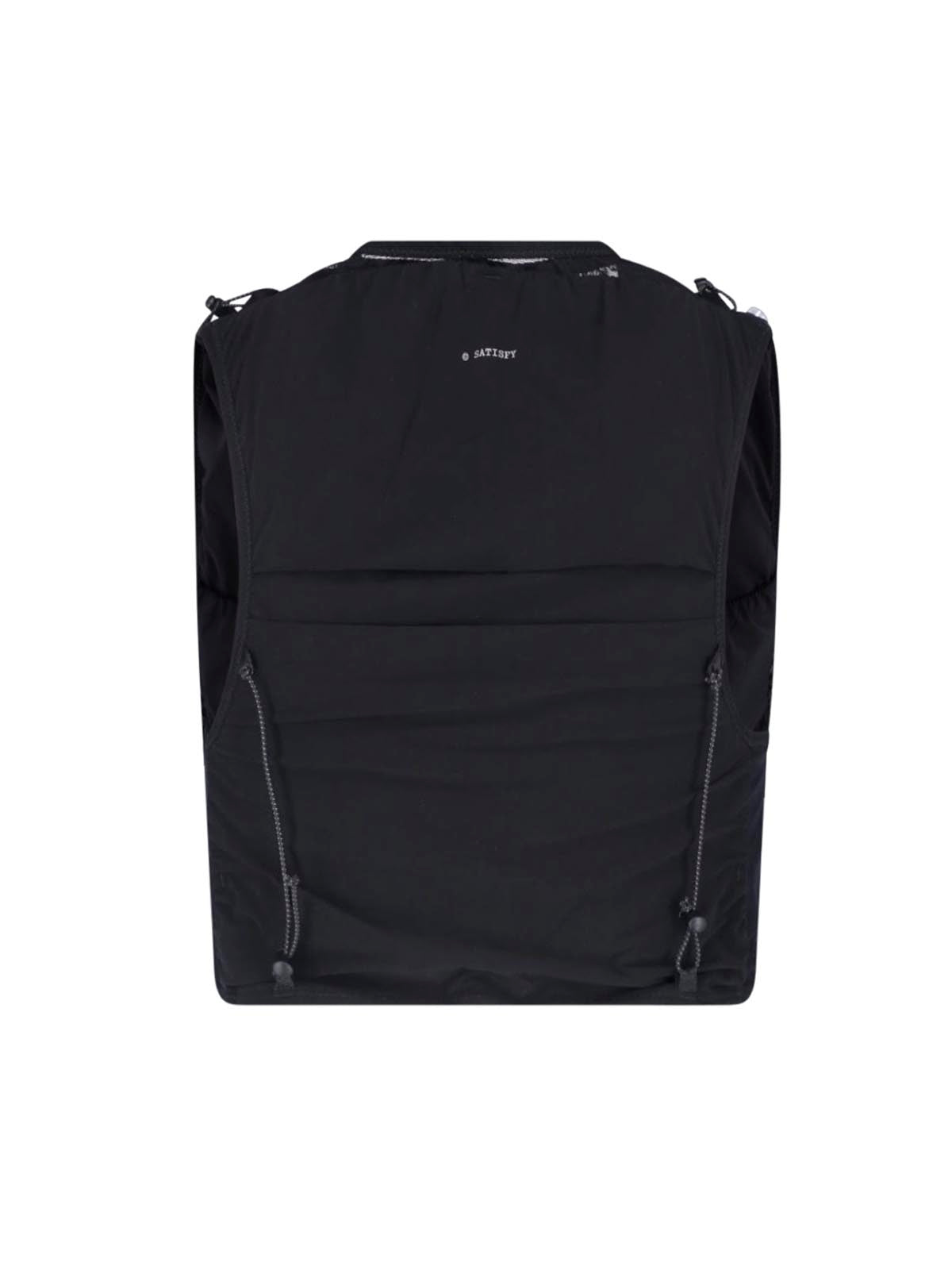 Black Hydration Vest Multiple Pockets Jacket
