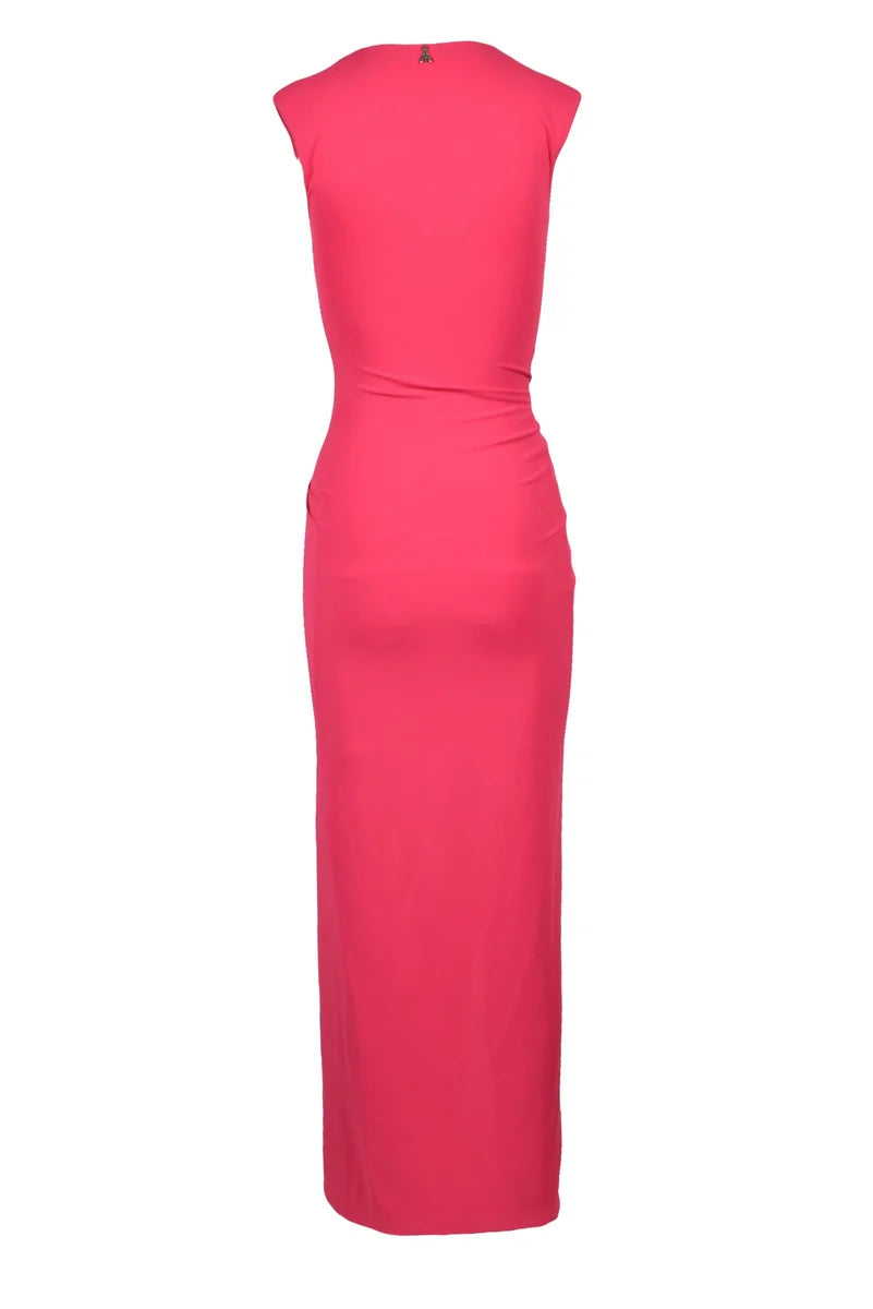 Long Dress Side Slit - Fuchsia