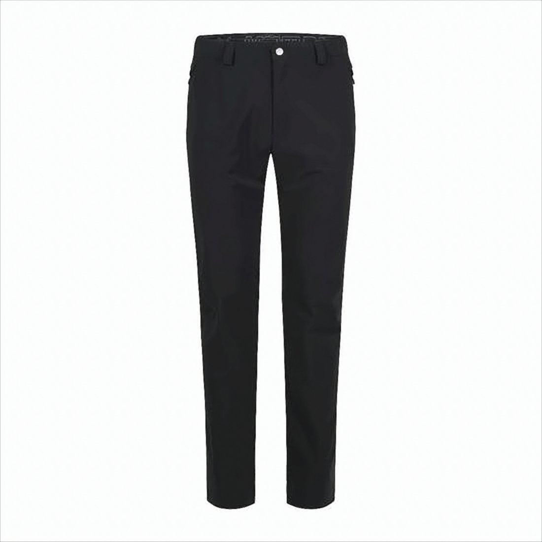 Sleek Black Straight Pants with Reflective Detail