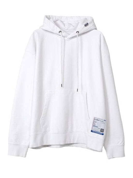 Minimalist White Hoodie with Drawstring and Kangaroo Pocket
