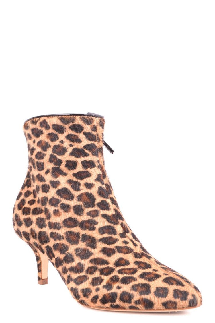 Multicolor Leopard Print Ankle Boots