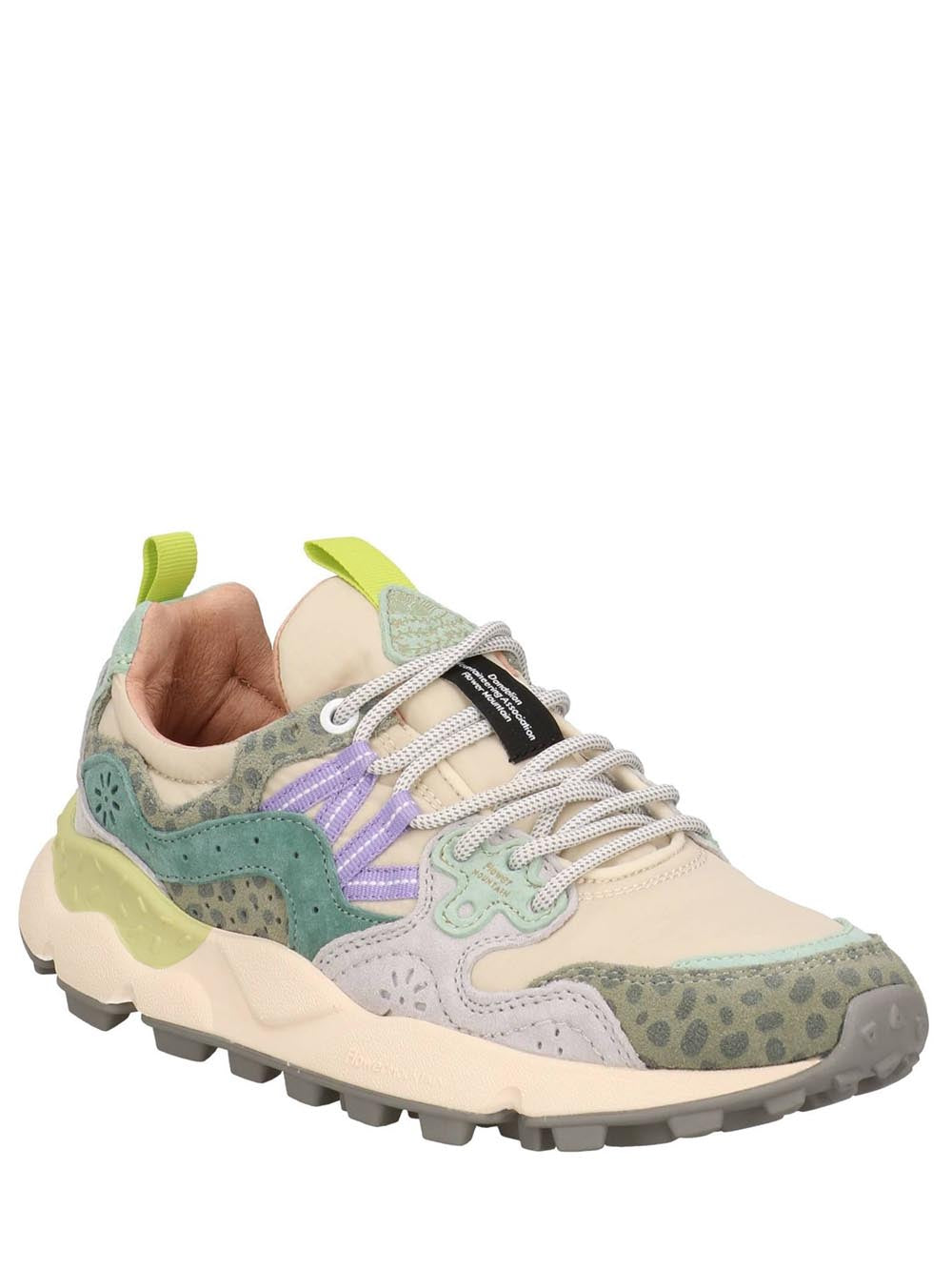 Pastel-Tone Sneakers with Animal Print Accents