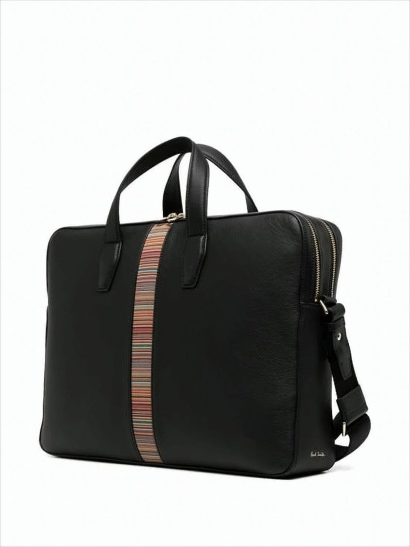 Rectangular Crossbody Bag with Multicolored Stripe