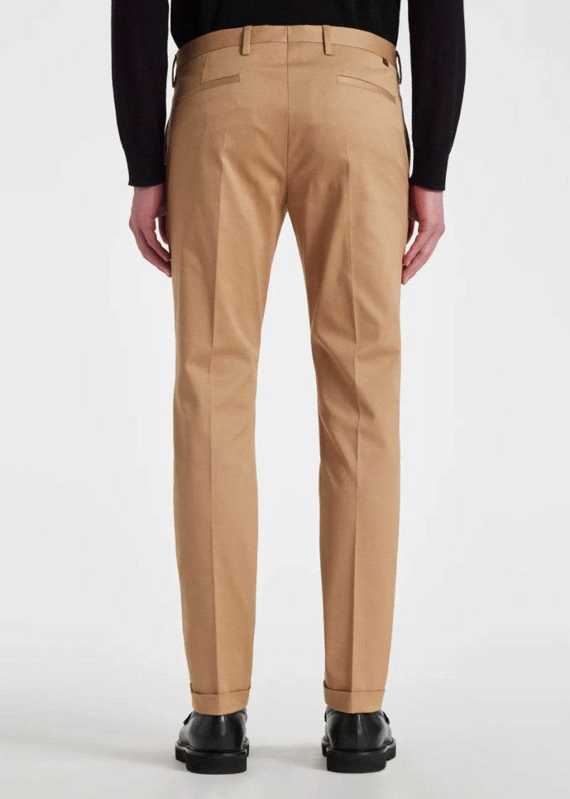 Tailored Beige Chinos With Turn-Up Hems
