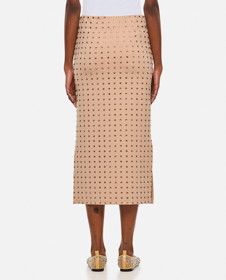 Nome Crystal Lycra Midi Skirt