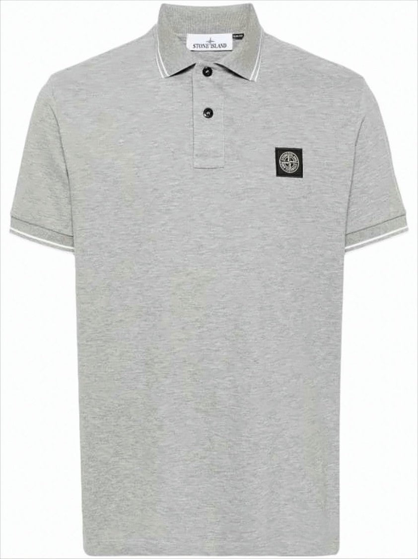 Short-Sleeve Polo Shirt with Textured Fabric
