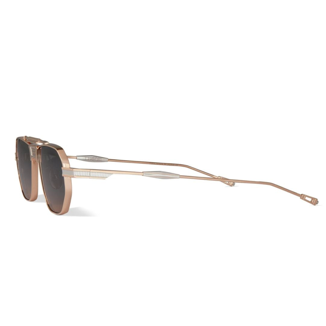 Longtail Boutique Edition Geometric Frame Sunglasses with Metallic Rose Gold Finish