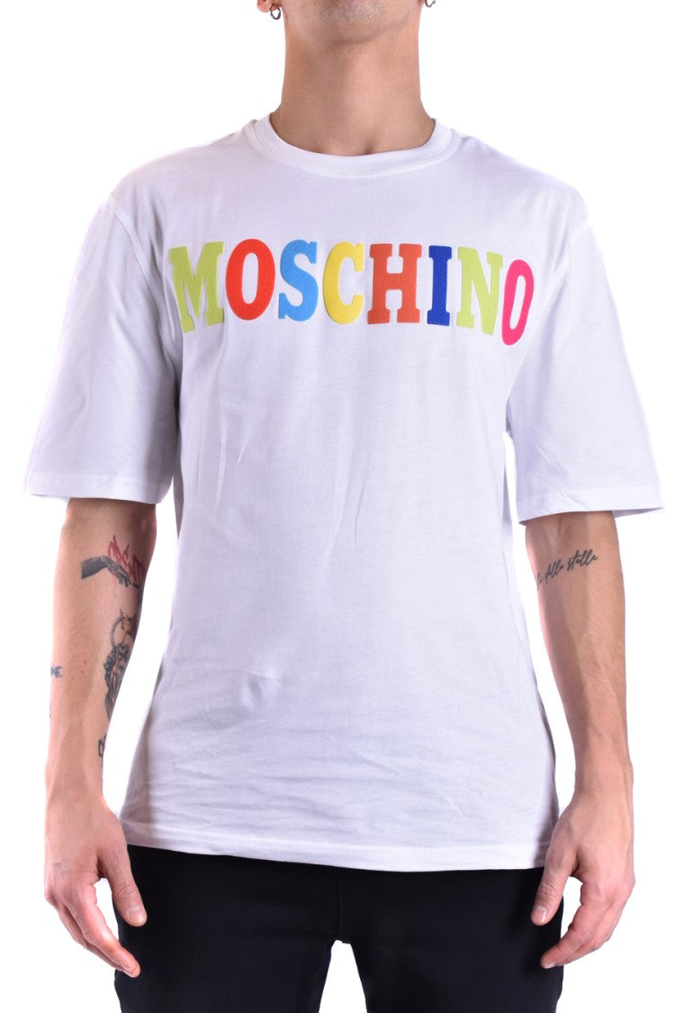 Multicolored Block-Letter Logo Cotton T-Shirt