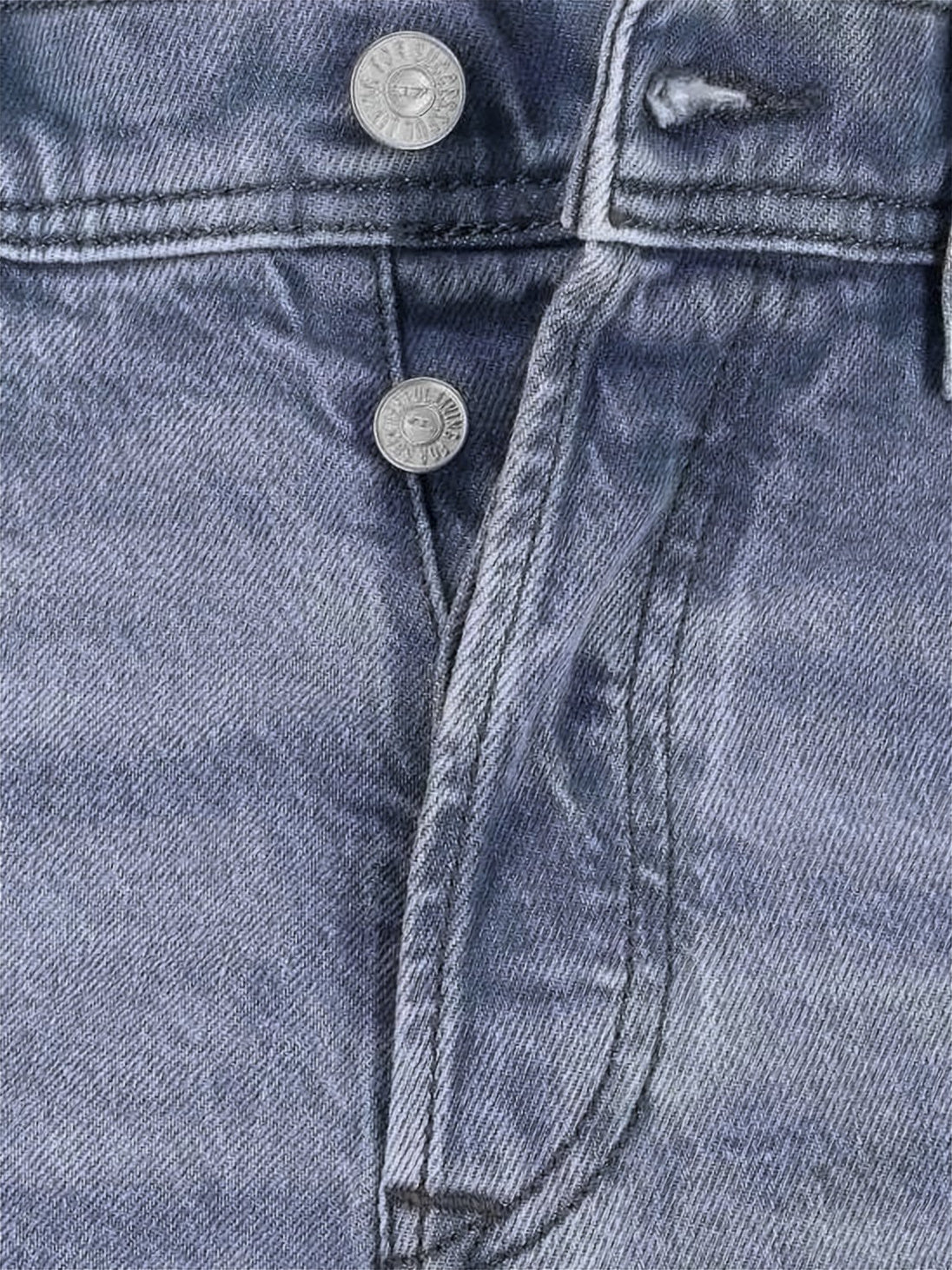 Mid-Rise Straight-Leg Denim Pants with Classic Five-Pocket Design