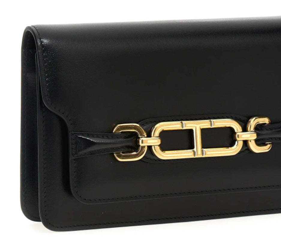Structured Black Calf Leather Bag