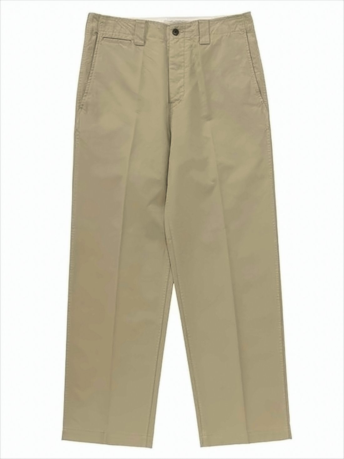 Classic Mid-Rise Straight Pants with Structured Fabric