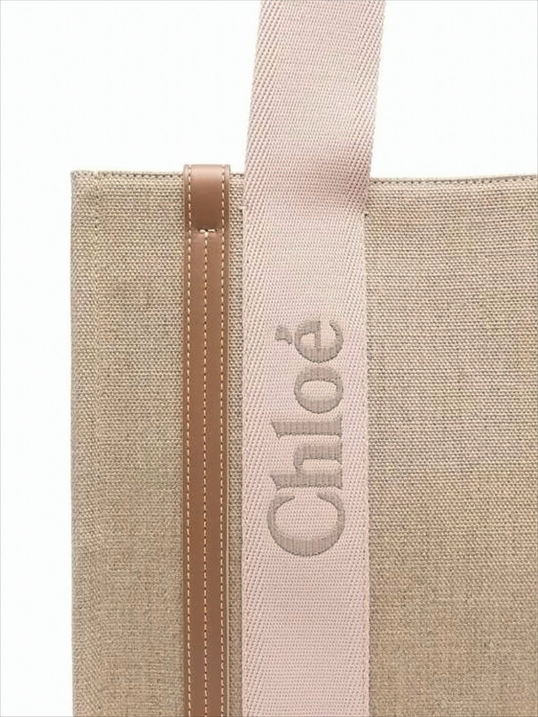 Structured Linen Shoulder Bag