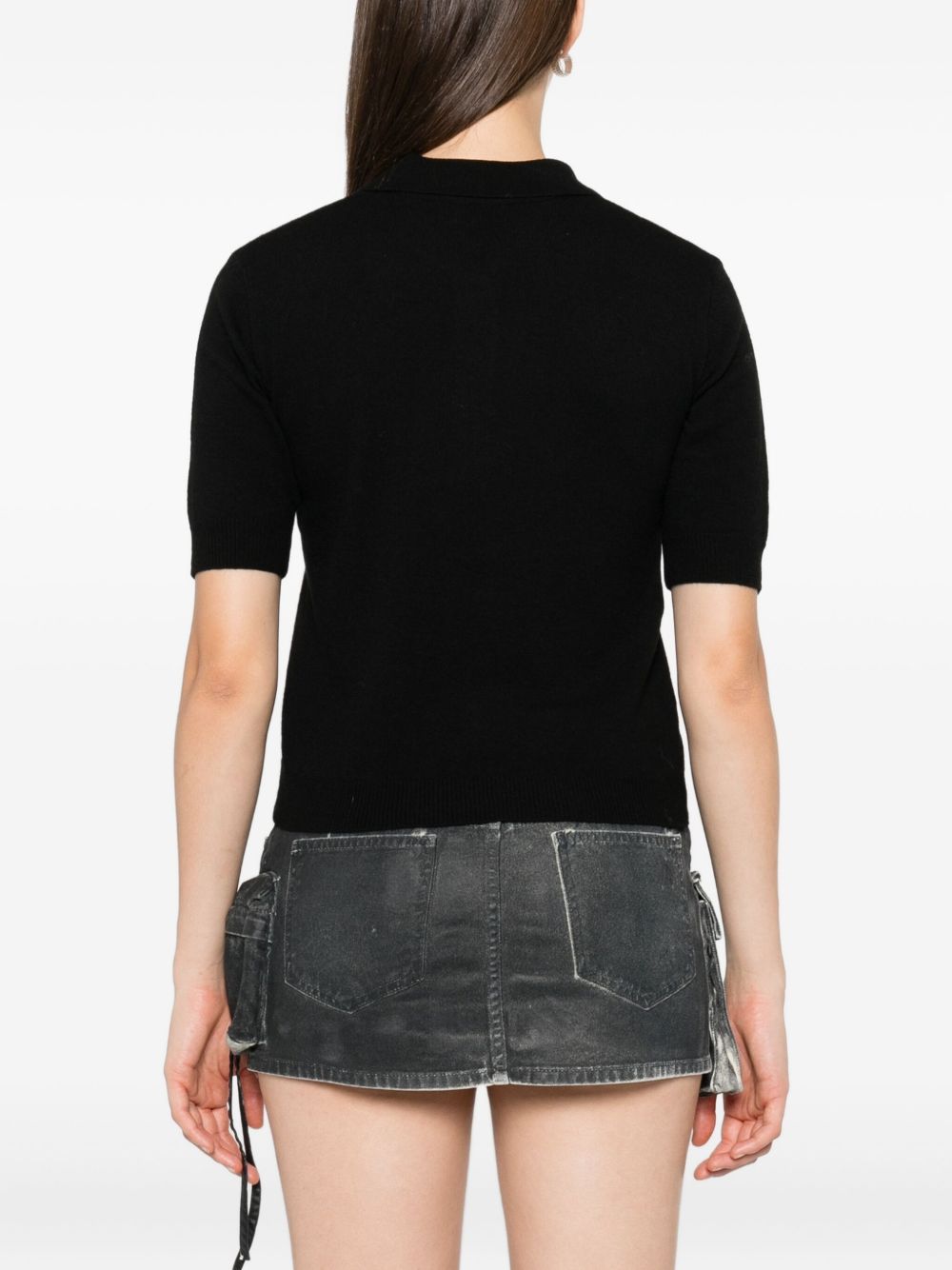 Short-Sleeved Polo Sweater