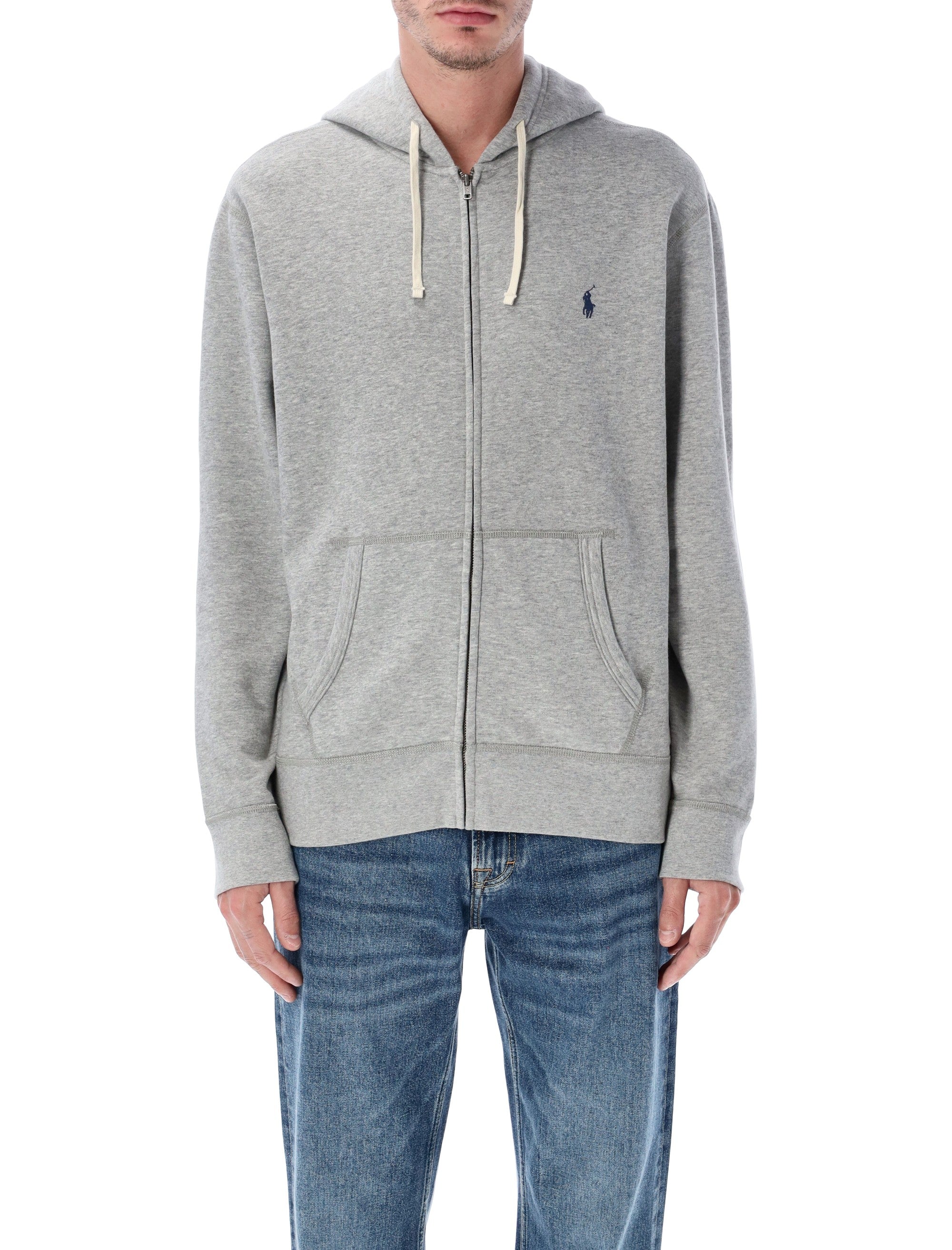Cotton-Blend Zip Hoodie With Adjustable Hood