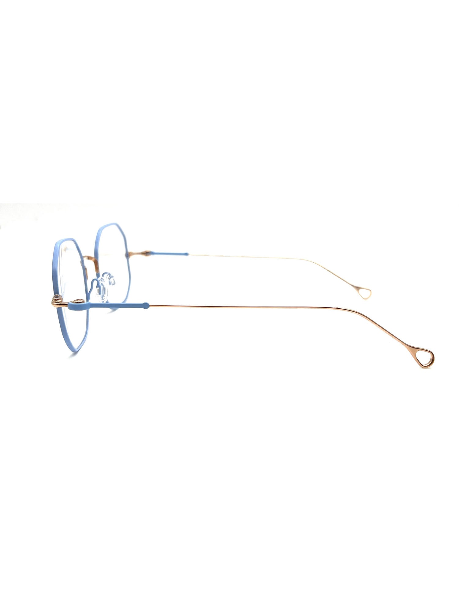 Octagonal Titanium Optical Frames with Gold Accents