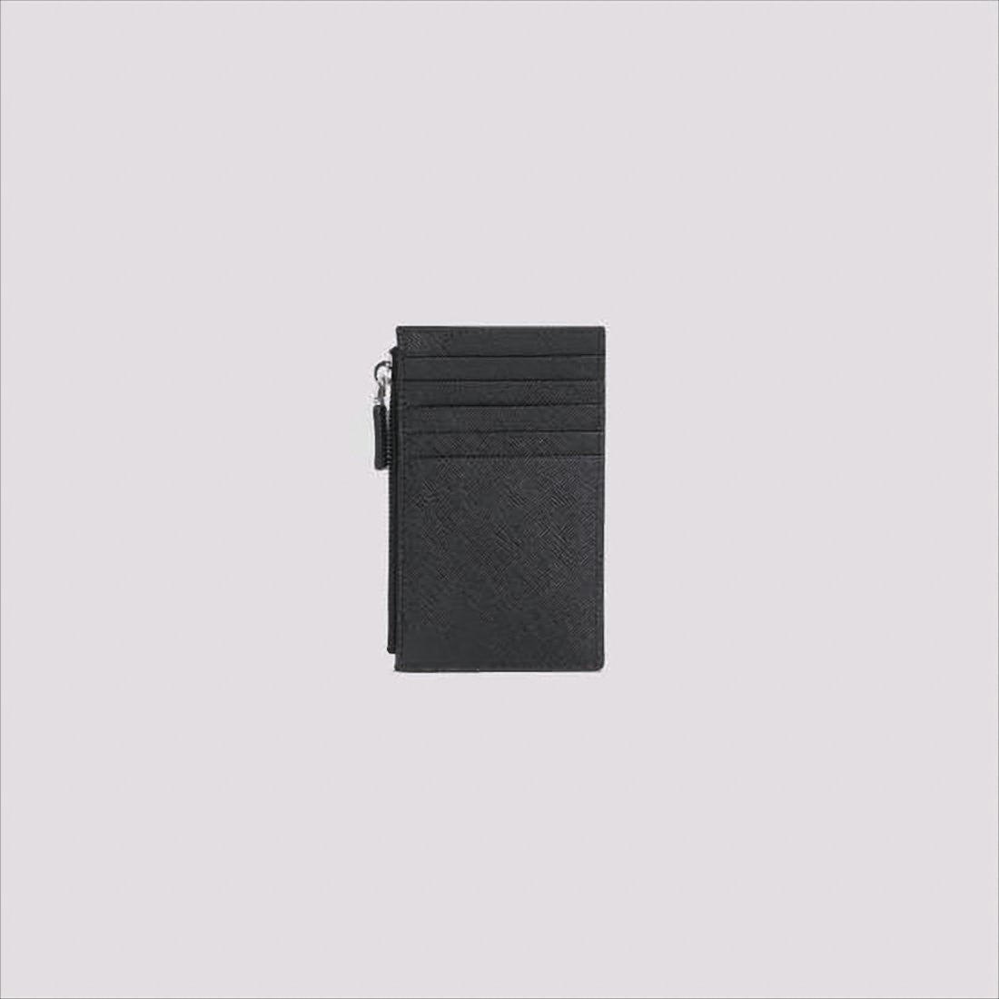 Textured Leather Zip-Around Wallet