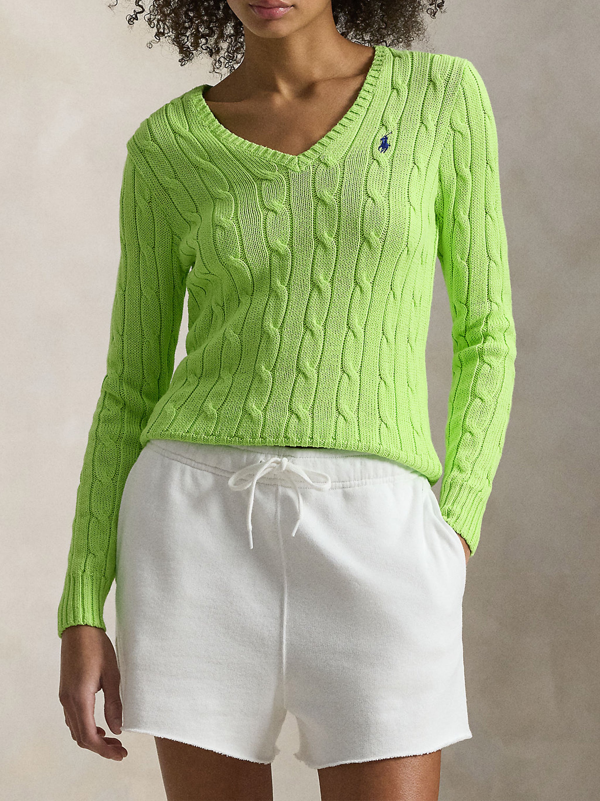 Lime Green Kimberly Pullover Cotton Sweater