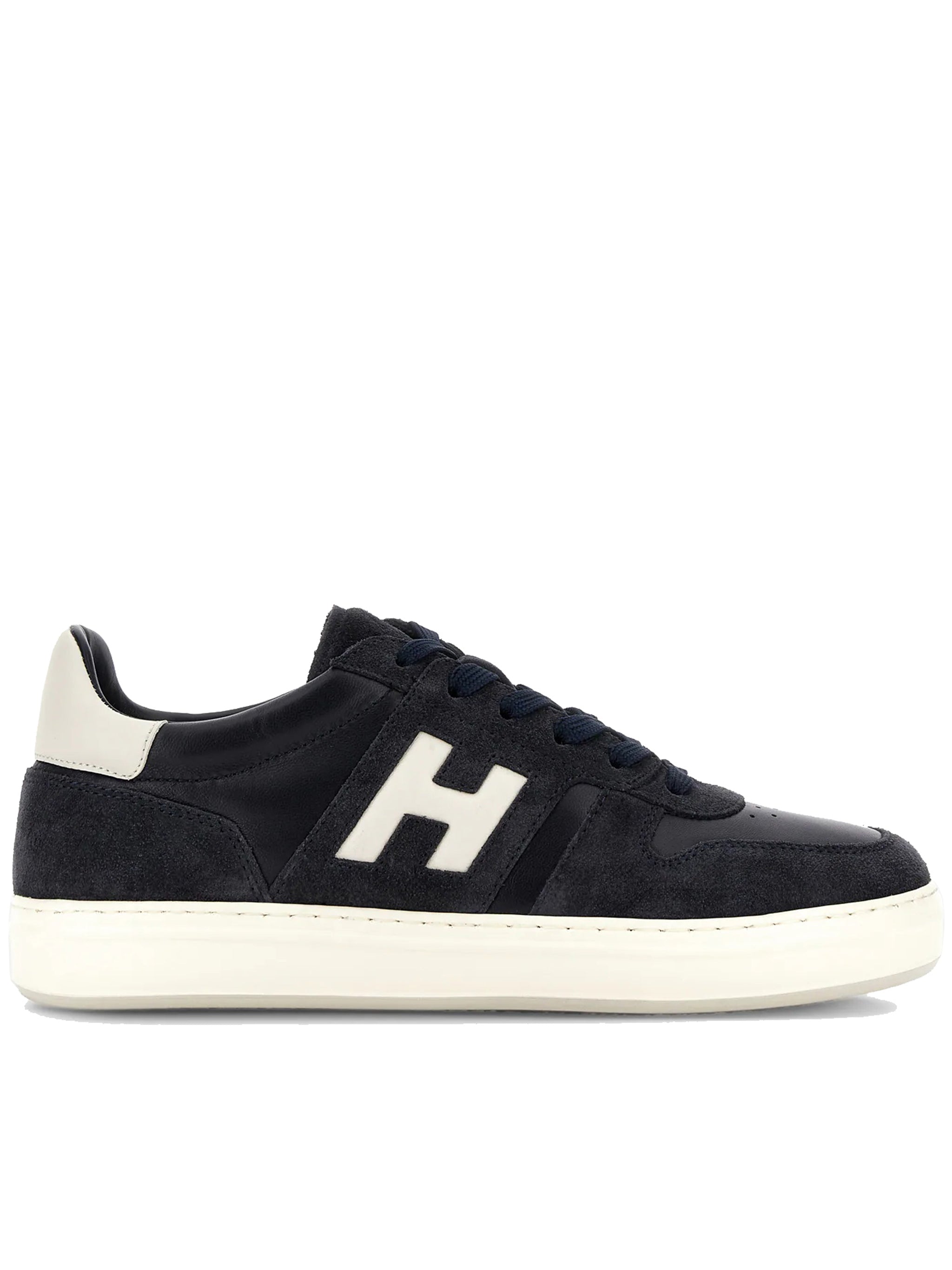 Black Low-Top Suede Texture Contrast Sneakers