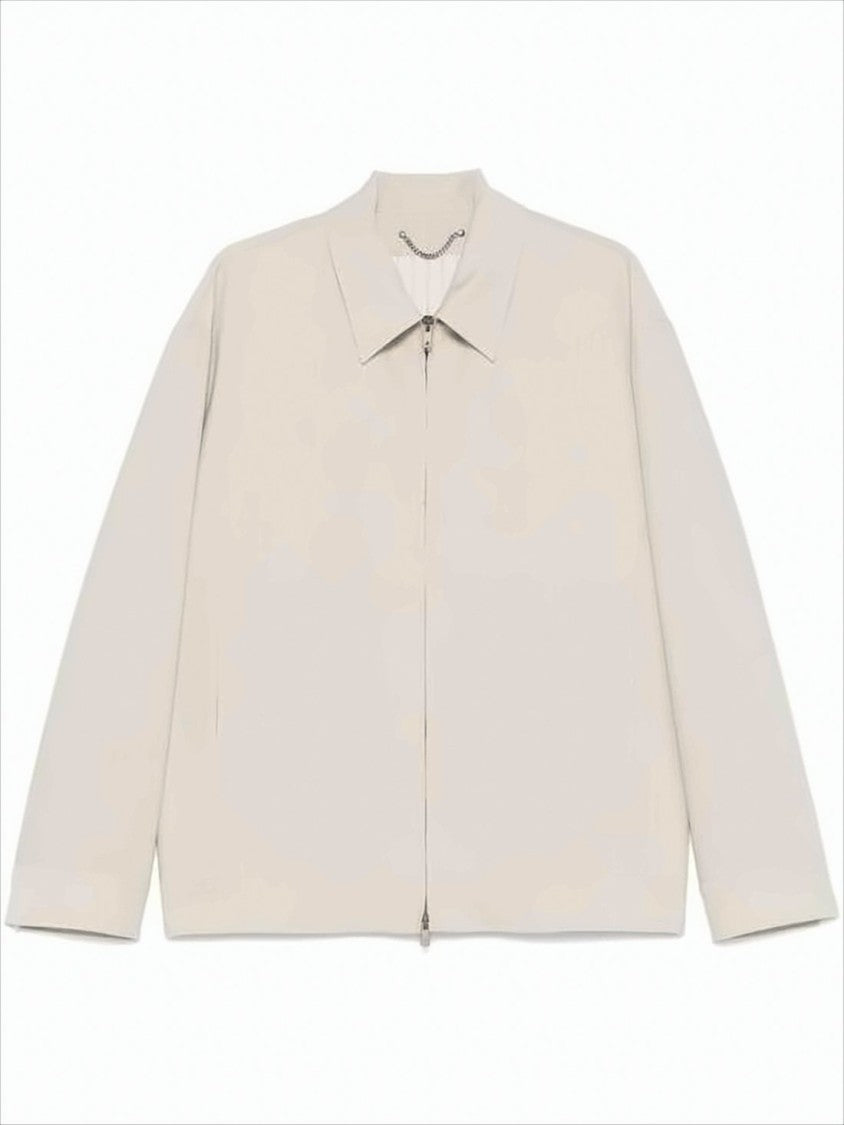 Boxy Silhouette Jacket With Subtle Texture And Star Accents